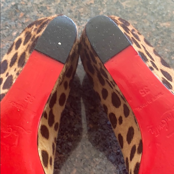 EUC Christian Louboutin Ponyhair Round Toe Wedges - Picture 3 of 3